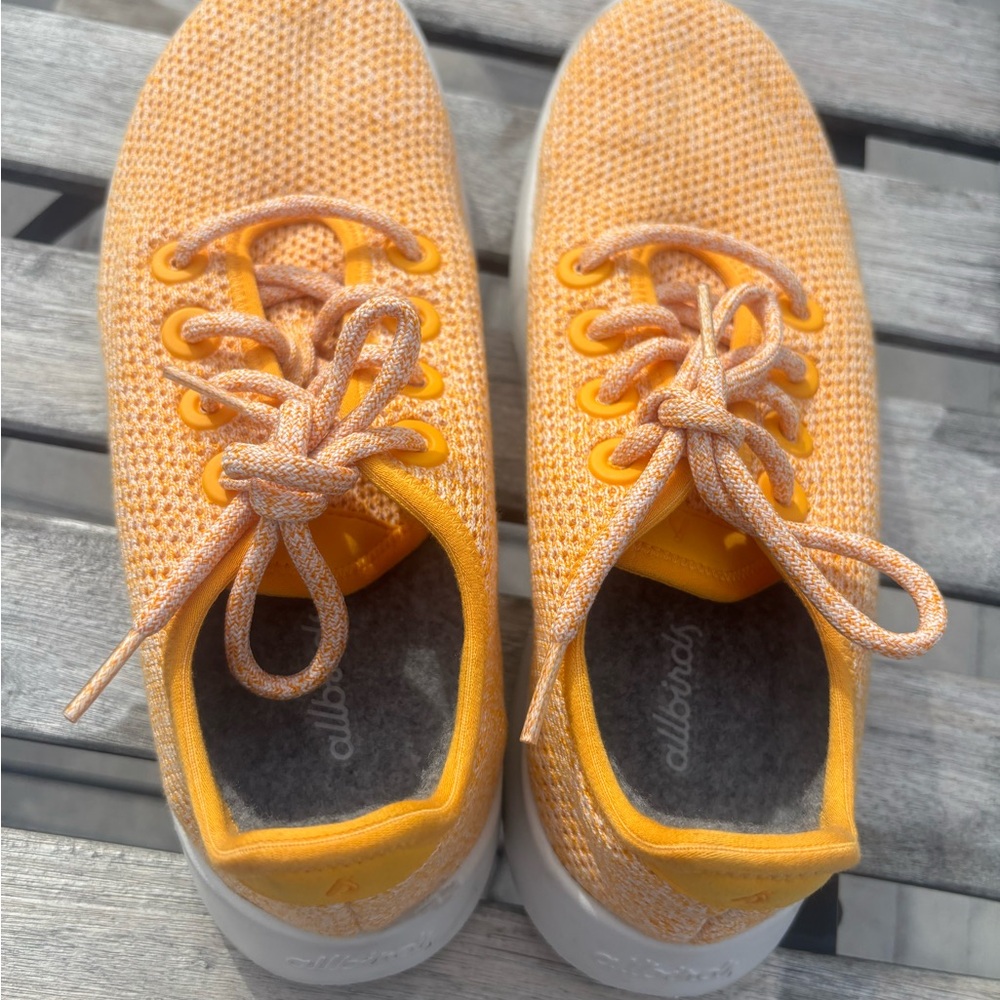 Allbirds Tree Runners Yellow Sneakers Womens 8 - Picture 7 of 9